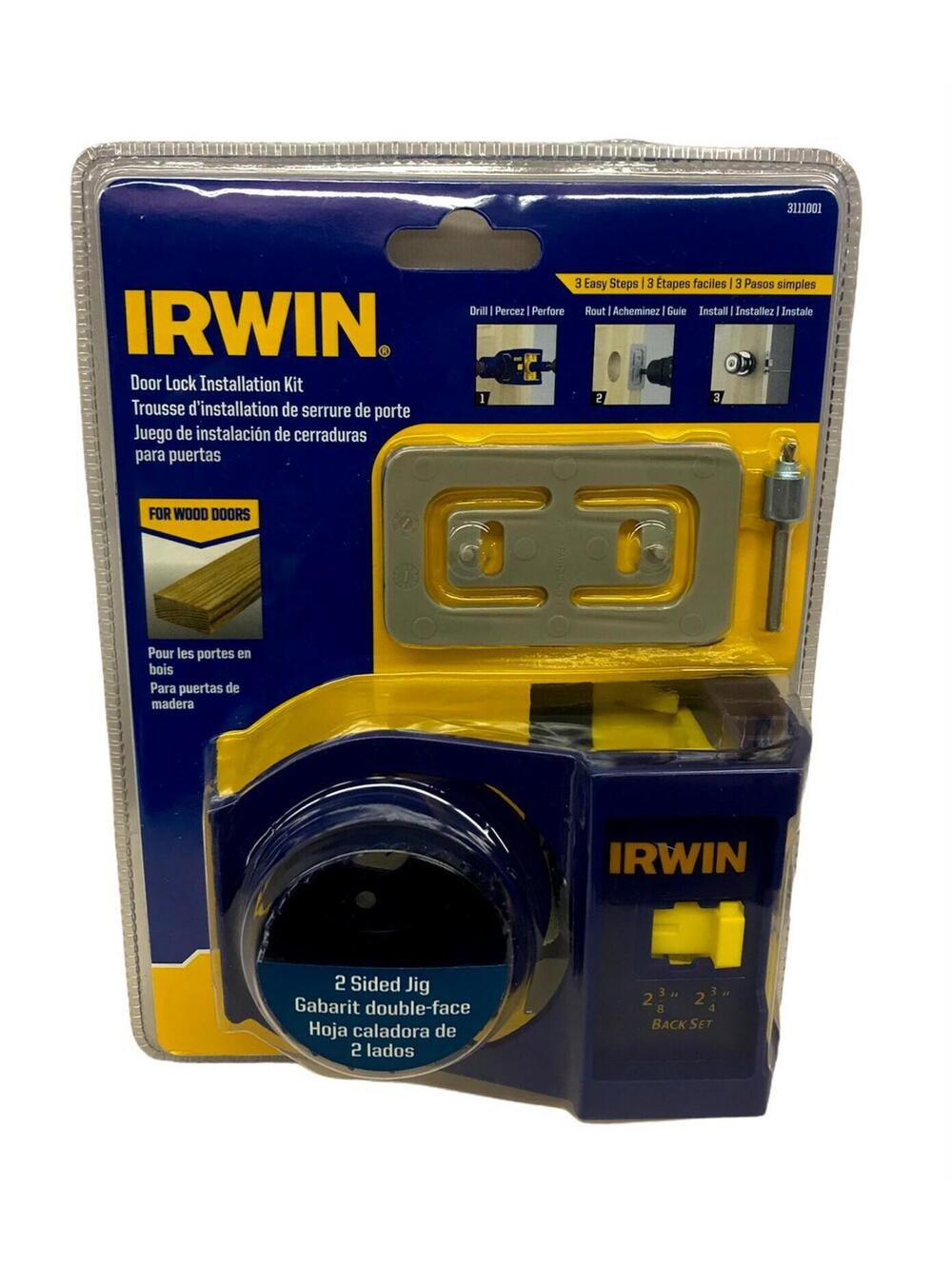 Irwin 3111001 Door Lock Installation Kit All You Need To Install Door Locks BNIP